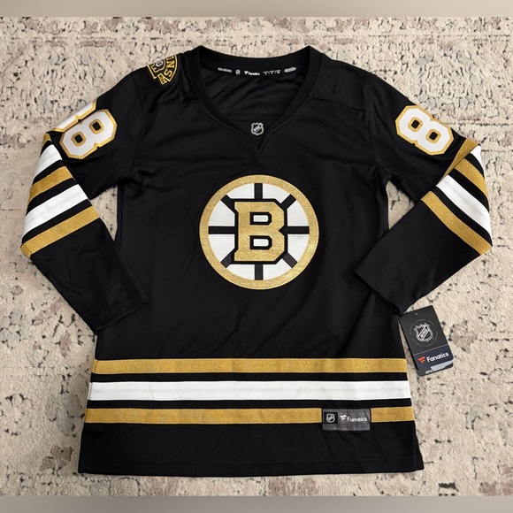 Fanatics Tops - Fanatics Authentic Boston Bruins 100th Anniversary Pastrnak #88 Jersey Women’s S